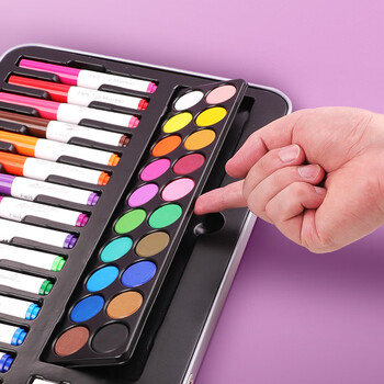 蒙玛特(Mont Marte)画画套装85件 儿童绘画套装画笔套装水彩笔 美术颜料油画棒铅笔卷笔刀节日礼物MMGS0021I美术写生 蒙玛特(Mont Marte)画画套装85件 儿童绘画套装画笔套装水彩笔 美术颜料油画棒铅笔卷笔刀节日礼物MMGS0021I美术写生