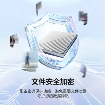 西部数据（WD）移动硬盘4TB type-c Ultra系列 2.5英寸 银 机械硬盘 笔记本电脑外接加密兼容Mac 大容量家庭存储