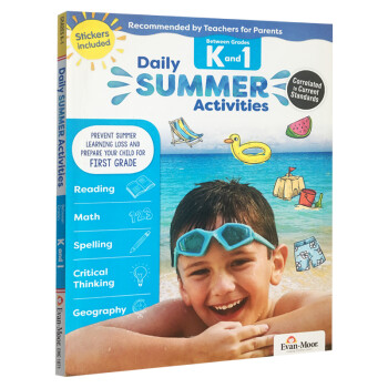 Evan Moor 每日练习系列 暑假综合练习册 幼儿园大班暑假 Daily Summer Activities Between GK-G1