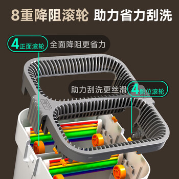 佳帮手平板拖把40cm2布家用一拖净免手洗2026刮刮乐带桶一套拖布地神器