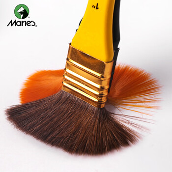 马利(Marie's)丙烯画笔套装 10支装尼龙画笔刷子勾线笔扇形笔排笔套装 学生考试儿童美术绘画笔套装 G1611 速写 马克笔绘画