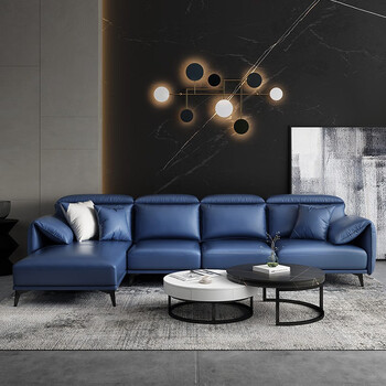 网红家具欧式大小户型软体简约现代个性套房贵妃榻 脚踏科技皮沙发