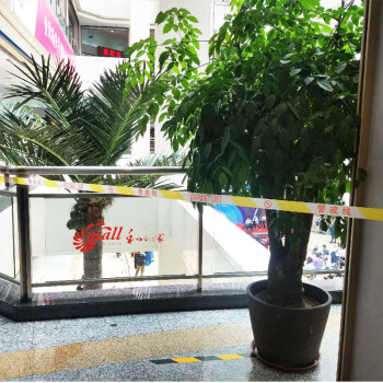 坚冠 高亮加厚安全隔离警示线 约100米 交通工程警告分割带警戒线 盘式警示带可反复使用
