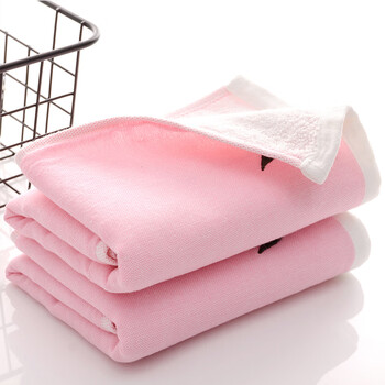 纯棉纱布双面柔软吸水男女可爱洗脸大家用个性感 粉色毛巾买二送一