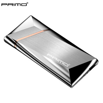 PRIMO打火机USB充电 摇一摇感应火机 拉丝银色（含可替换电阻丝一个）