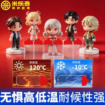 米乐奇双面无痕贴 婚庆专用胶带透明强粘自带拉手设计撕下不留残胶1.8厘米*5厘米长【144贴/2包】