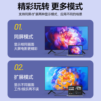 山泽 HDMI转DVI连接线 DVI转HDMI 4K60Hz高清线双向互转笔记本电脑投影仪显示器视频线 2米 LHD-8020