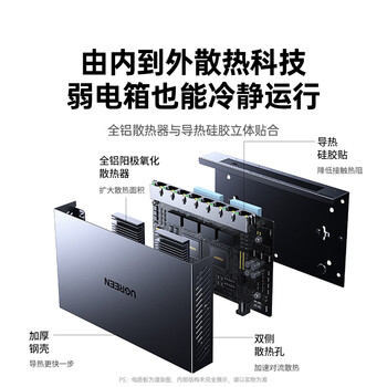 绿联8口2.5G交换机电口 钢壳散热网络分线器 网络交换器家用HUB 通用NAS适用WiFi7/WiFi6/光猫95435 绿联8口2.5G交换机电口 钢壳散热网络分线器 网络交换器家用HUB 通用NAS适用WiFi7/WiFi6/光猫95435