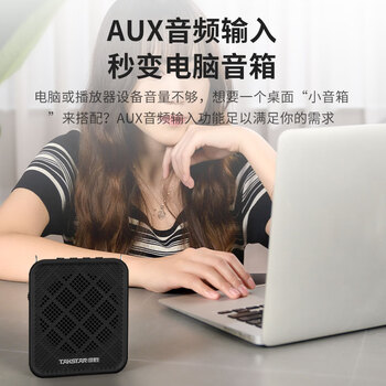 得胜（TAKSTAR）小蜜蜂有线扩音器 10W大功率长续航 抑制啸叫杂音 教学培训导游促销喇叭 E150S 黑色