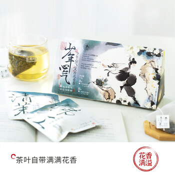 茶颜悦色冷泡茶 茉莉花香茶 少年心气茉莉红茶绿茶2盒装14枚35g 毕业礼物
