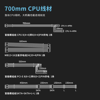 鑫谷（segotep）全模650W白牌模组电源（80plus白牌认证/盲插模组线/智能温控/省电宽幅/12CM温控风扇）
