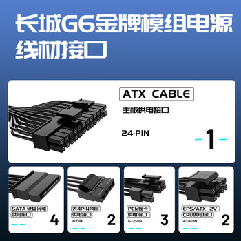 长城（Great Wall）额定650W G6金牌全模电脑电源（ATX3.1标准/14CM大风扇/智慧启停2.0/全电压）稳压5060TI显卡