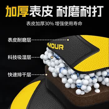 安德玛（Under Armour）篮球7号成人青少年比赛训练专用室内外橡胶水泥地通用标准七号球