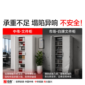 中伟(ZHONGWEI)文件柜对开门资料柜铁门档案柜八层储物柜财务凭证柜 中伟(ZHONGWEI)文件柜对开门资料柜铁门档案柜八层储物柜财务凭证柜