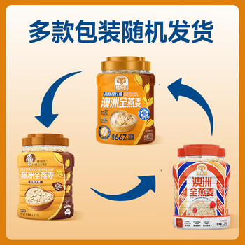 穗格氏（SHEGURZ）澳洲燕麦片1200g罐装 原味无糖精钠早餐谷物即食麦片营养免煮代餐