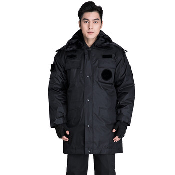 保安服防雨棉衣加厚防寒服冬季保安冬装斜纹棉大衣保暖多功能棉服 防
