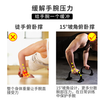 PROIRON普力艾 俯卧撑支架 家用健身工字型多功能加厚钢管 防滑可拆卸