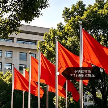 音米yinmi 国旗绳子 旗杆升旗配件 304不锈钢升旗绳 7*19股直径2.0mm 30米