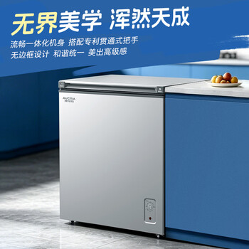 澳柯玛（AUCMA）天际线系列150升单温冷柜低霜家用卧式冰柜冰箱冷藏冷冻BC/BD-150HSNE 