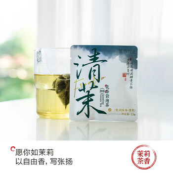 茶颜悦色冷泡茶 茉莉花香茶 少年心气茉莉红茶绿茶2盒装14枚35g 毕业礼物