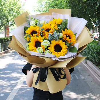 哈尔滨鲜花速递向日葵鲜花毕业花束道里南岗道同城生日送花店礼物全国速递6朵向日葵花束 图片价格品牌报价 京东