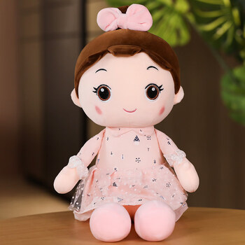 clcey毛绒玩具娃娃可爱芭芘洋娃娃公仔女孩玩具小女孩人形布偶软体