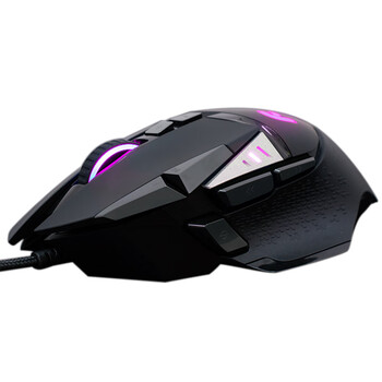 迪摩（DEARMO）F35有线鼠标游戏鼠标电竞RGB鼠标绝地求生吃鸡鼠标带砝码配重块鼠标 黑色 6000DPI