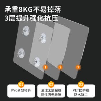 LUCKPRO强力胶无孔贴显示器无孔支架配孔距10x10cm显示器支架15-34英寸电脑显示屏固定配件转换器贴胶   