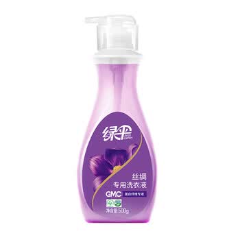 绿伞真丝洗涤剂 桑蚕丝清洗剂 GMC丝绸专用洗衣液500g洁净去静电