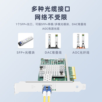 EB-LINK intel 82599芯片PCI-E X8 10G万兆单口光纤网卡X520-SR1含SFP+多模光模块服务器网络适配器
