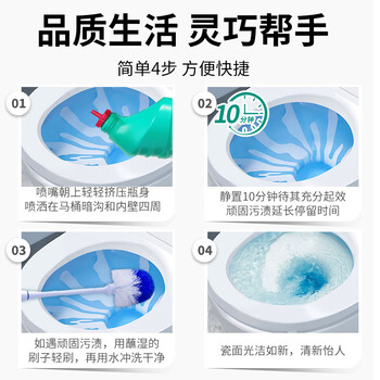 绿岛洁厕灵500g*4瓶 洁厕液 马桶清洁剂 洁厕剂 厕所除臭祛垢去渍异味