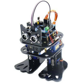 创乐博 双足步行人形机器人套件4自由度支持arduino编程mixly图形化编程 A：标准版本 含意大利UNO板