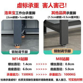 洛来宝防静电工作台重型钳工桌车间流水线台虎钳操作台LLB-GZT-1.8m长