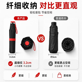 京东京造口红晴雨伞 超轻便携遮阳伞防晒防紫外线男女通用