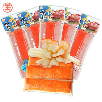 丸玉 蟹肉棒 蟹味棒即食 日本进口手撕蟹柳棒鳕鱼蟹肉卷 海鲜零食小吃