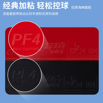 DHS红双喜三星乒乓球拍 直拍F3006单拍附拍套乒乓球