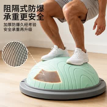 PROIRON普力艾 平衡波速球加厚半圆平衡球普拉提健身塑形家用拉力绳 紫