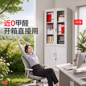 中伟（ZHONGWEI）文件柜办公柜钢制铁皮资料柜档案柜储物柜大器械文件柜（加厚款）