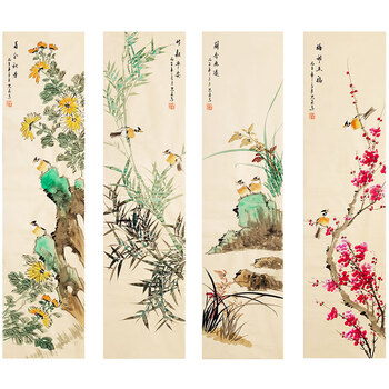 水墨画梅兰竹菊排行- 京东