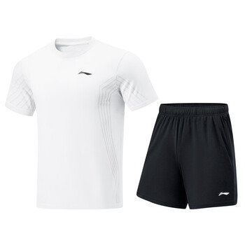 李宁（LI-NING）乒乓球服短袖羽毛球服国家队比赛运动服速干套装男女两件装 M 