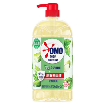 奥妙（OMO）洗洁精【特惠2.15斤】茶树芦荟香1.05KG*2瓶轻松去油+手帕纸巾2包