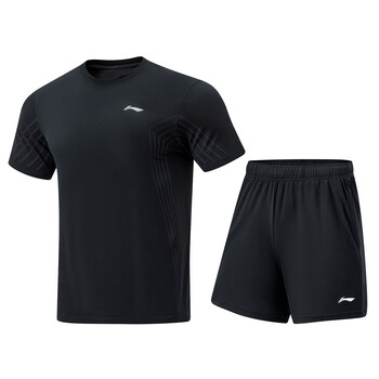 李宁（LI-NING）乒乓球服短袖羽毛球服国家队比赛运动服速干套装男女两件装 2XL 