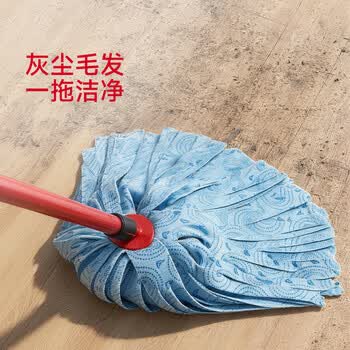 微力达德国品牌拖把家用老式传统无纺布地拖吸水墩布一拖净拖布1杆2头