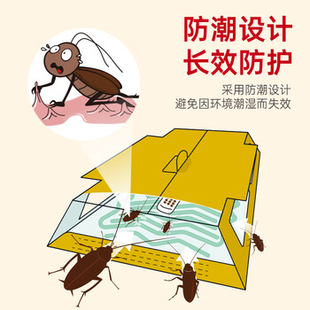 榄菊蟑螂屋12片/盒蟑螂贴家用杀蟑除蟑螂药灭蟑螂器全窝端