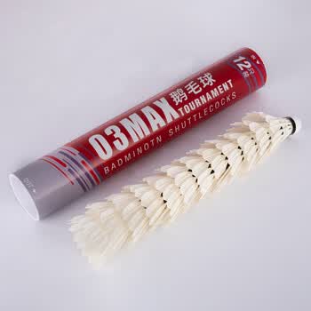 启傲(QIAO)鹅毛羽毛球训练级耐打鹅毛羽球AS03max 12只装/筒