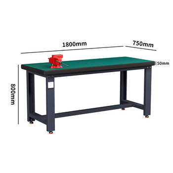 洛来宝防静电工作台重型钳工桌车间流水线台虎钳操作台LLB-GZT-1.8m长