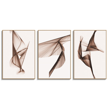 约客厅装饰画沙发背景墙三联卧室玄关壁挂画抽象线条北欧风 e 40*60