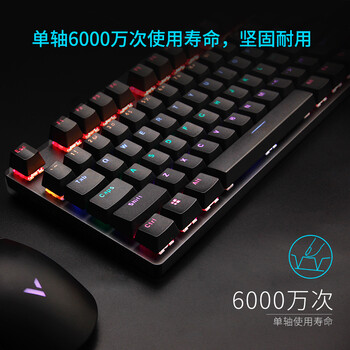 雷柏（Rapoo）V500PRO 有线背光机械键盘 104键全尺寸游戏电竞笔记本电脑多媒体办公吃鸡全键无冲键盘 红轴
