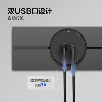 公牛（BULL）20W快充轨道插座/插线板/插排/排插  1C+1A口20W快充适配器开关 GN-GS3Q20轻薄/大师适用