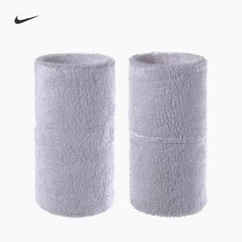 耐克（NIKE）专业网球运动长护腕吸汗手腕套擦汗护具白色